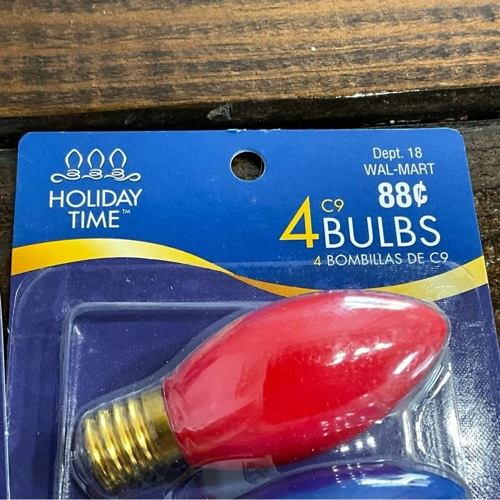 Vintage Lot of 2 Unopened Holiday Time Christmas Light Bulbs Multicolor C9